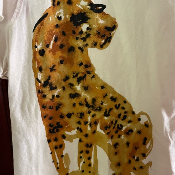 Anthropologie LouLou Avenue Cheetah Graphic Tee - Picture 5 of 7